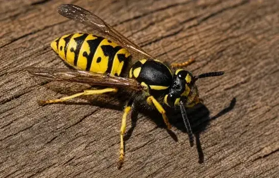 Yellow jacket exterminator treating a West Jordan, UT home